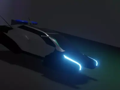 Car concept police 3D model