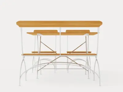 Bryggeri dining set Low-poly 3D model