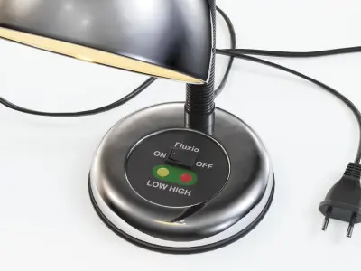 Desk Lamp With Flexible Arm 3D model