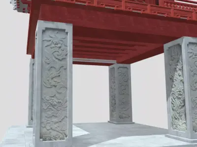 Khue Van Cac Pagoda 3D model