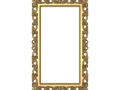 carved frame 3D model 15