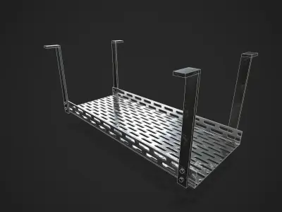 Modular Overhead Industrial Cable Tray Low-poly 3D model