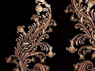 Decorative plaster 3D model