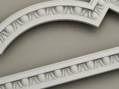 Molding with corner elements Harmony M125 3D model