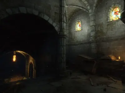 Modular Medieval Dungeon Game Ready Low-poly 3D model