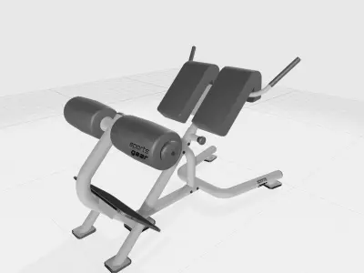 Back Extension Bench Low-poly 3D model