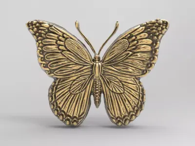butterfly cnc baserelife  3D print model