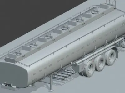 Trailer Gotti  Low-poly 3D model