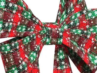 Christmas Bow Ribbon 65 Low-poly 3D model