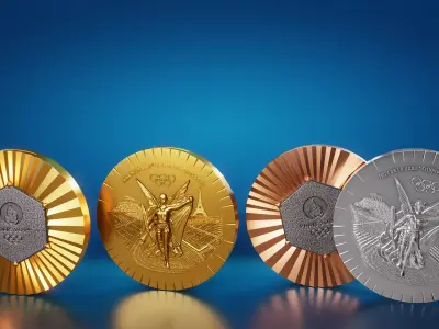 Paris 2024 Olympic Medal 3D print model