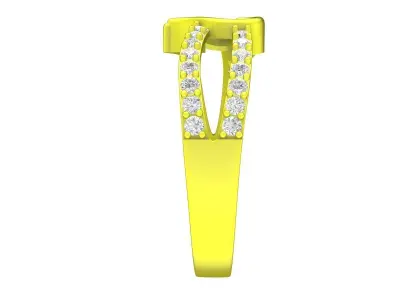 A7728 Luxury Diamond Heart Engagement Ring 3D Model 3D print model