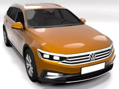 VW PASSAT ALLTRACK 2021 Low-poly 3D model
