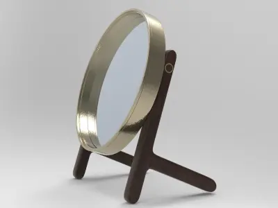 Task Table Mirror Low-poly 3D model