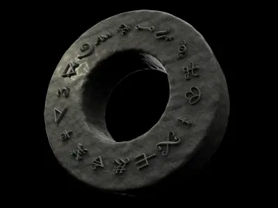 Freemason and alchemist Ancient 3d symbol 3D model