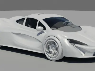 Sports car 3D model 2