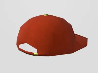 low poly basketball cap Low-poly 3D model