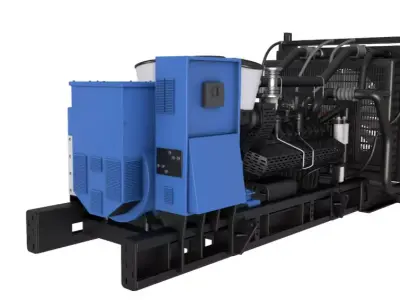Industrial Diesel Generator 3D model