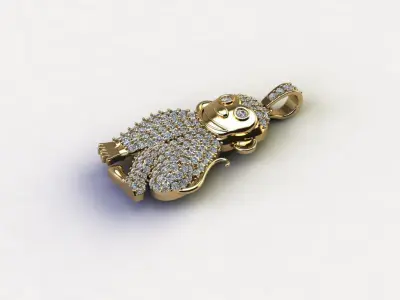 Monkey Pendant jewelry  3D model purchase
