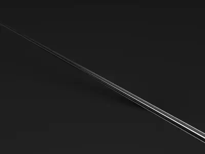 One Piece Carbon Fibre Pool Cue Free 3D model