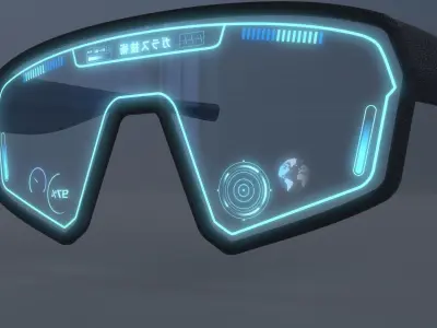 Sci fi and sport glasses 3D model