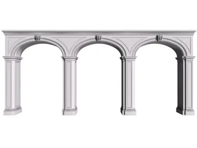 Arch in classical style Arched Opening Doorway Portal Arcade 3D model