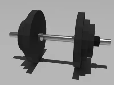  Dumbbell and weight  Free low-poly 3D model