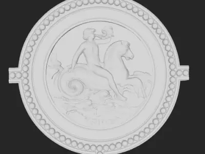 Modern Ceiling roses 3D model 3D model purchase