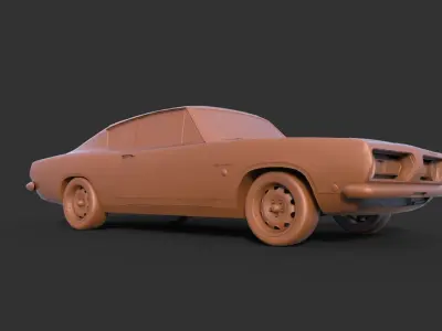 Plymouth Barracuda 1968 3D print model