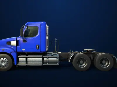 Generic Heavy Truck Chassis 01 All PBR Unity UE Textures Low-poly 3D model