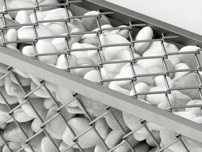 Gabion pebble low n6 Two 3D model