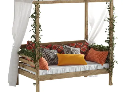 Garden daybed 3D model