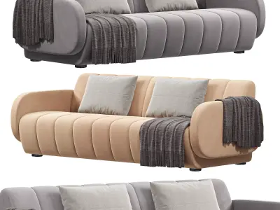  Brigitte Velvet Sofa 3D model