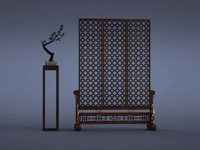 cabinet cabinet wardrobe sofa bed table bookshelve 3D model