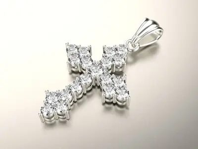 cross pendant 210324 3D print model