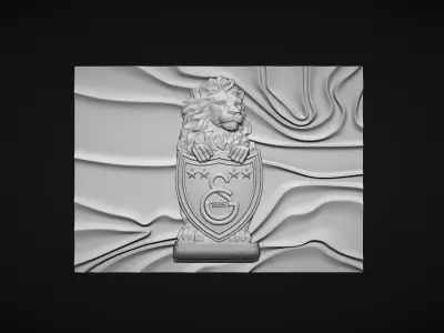 Galatasaray Football Club logo wall art  3D print model