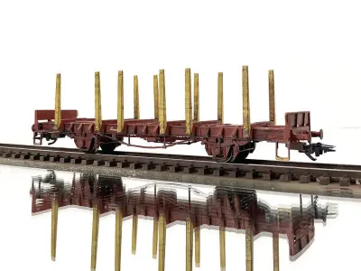 ROLLS-0031 Swedish SJ Litt Lp702 Stake Car H0-scale 3D print model