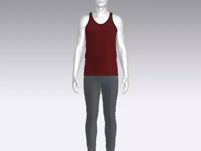 Sport Suit Low-poly 3D model