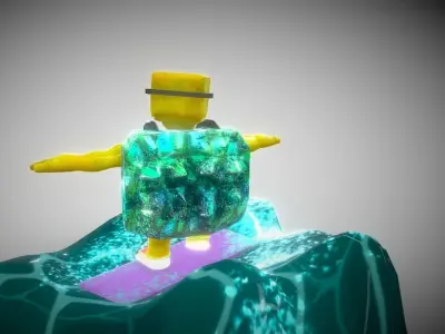 Bob The Boy Turtle  Low-poly 3D model