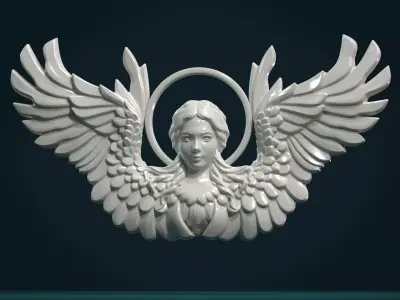 Angel Relief 3D print model