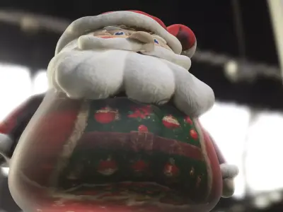 Santa Claus doll plushie Low-poly 3D model