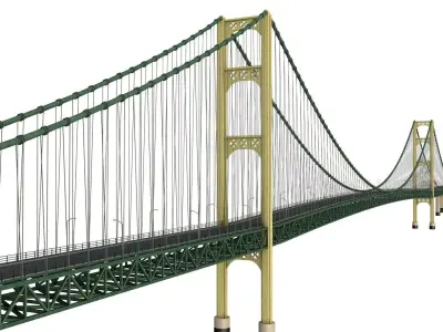 Mackinac Bridge 3D model