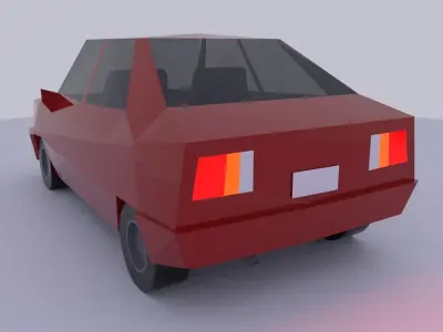 Low poly vehicles and props Free low-poly 3D model