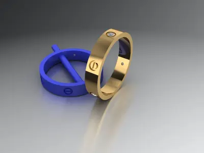 Cartier Ring 3D printed model Free 3D print model