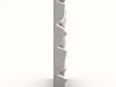 Hand-Laid Boulder Wall Module 3D model