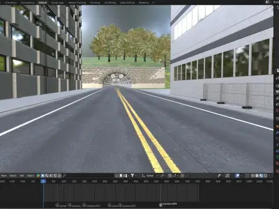 Audi RS5 driving in City Scene 3D model