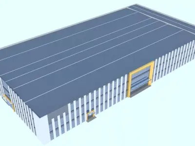 Industrial Building Factory 3D model