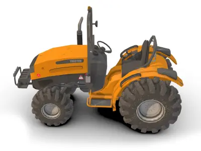 Tractor  Low-poly 3D model