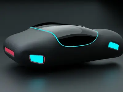 Sci-Fi Car Modal and it can be used in Game Free low-poly 3D model