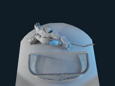 HOCKEY GOALIE POSE 2 MODEL NO TEXTURE 3D print model 3D print model