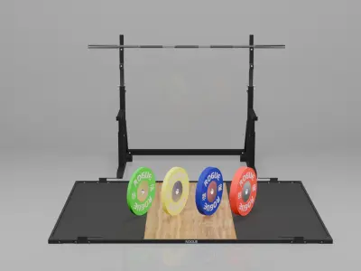 Weightlifting Gym Full Set 3D model